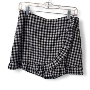 Altar'd State Black and White Checkered Skort